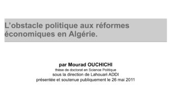 L’obstacle politique aux réformes économiques en Algérie